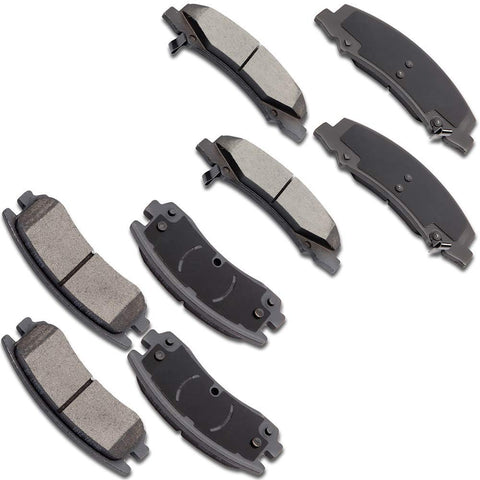 OCPTY Ceramic Brakes Pads, Quick Stop Front Rear Brake Pad fit for 2008 2009 Buick Lacrosse,2006 2007 2008 2009 2010 Chevrolet Impala,2006 2007 Chevrolet Monte Carlo