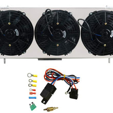 CoolingSky 3 Row All Aluminum Radiator +Fan Shroud Combo & Thermostat Relay Kit for 1991-2001 Jeep Cherokee XJ & Comanche 2.5 4.0