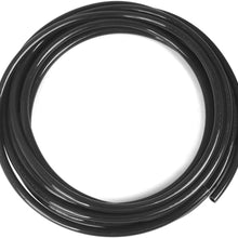 X AUTOHAUX 5 Meter 16.40ft Black Polyurethane PU Air Hose Pipe Tubing 8mm OD 5mm ID for Car