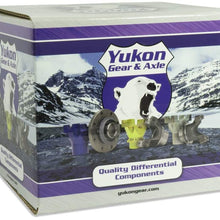 Yukon Gear & Axle (YY GM15579602) Yoke for GM 9.5 Differential with a 1350 U/joint size. 3.625" snap ring span, 1.188" cap diameter.