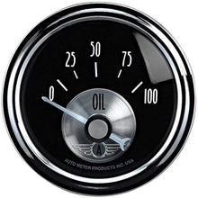 Auto Meter 2028 Prestige Black 2-1/16" 0-100 PSI Oil Pressure Gauge