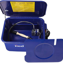 Red Sun Parts Washer 3.5 Gallon Capacity Tank Cabinet Electric Solvent Pump&Brush Protable Automotive Parts Cleaner for Wheel Bearings, Gears, and carburetors (Blue)…