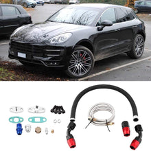 Qii lu Turbo Oil Feed Return Line Kit, AN10 Fitting Adapter Flange for T3 T4 GT35 T70 T66