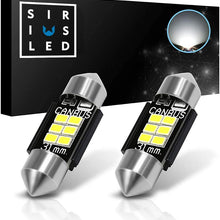 SIRIUSLED DE3175 bulbs white Extremely Bright led 400 Lumens 3020 Chipset Canbus Error Free LED Bulbs for Interior Car Truck Lights License Plate Dome Map Door Courtesy 1.25” 31MM Festoon