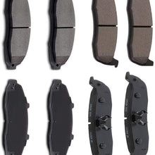 AUTOMUTO Front Rear Ceramic Brakes Pads Set fit for 1997 1998 1999 2000 2001 2002 2003 Ford F-150,2004 Ford F-150 Heritage,2002 Lincoln Blackwood