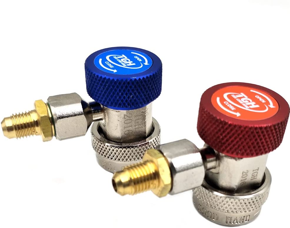 Nikauto 1Pair r134a High & Low Pressure Automotive Air Conditioning Quick Coupler Connector Adapters