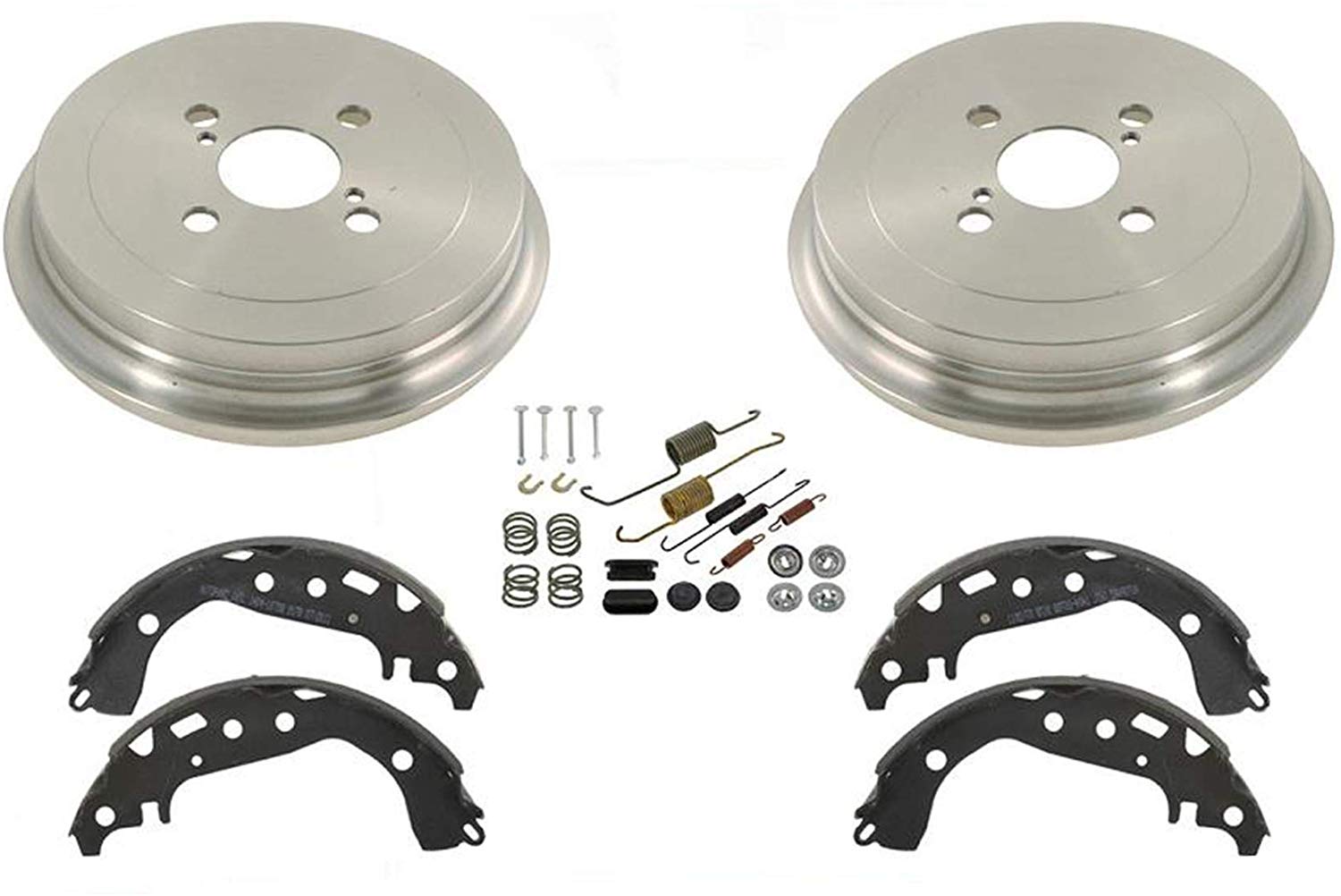 For Toyota Yaris 06-15 New Rear Brake Drums and Brake Shoes W/Springs Hardware