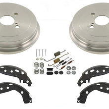 For Toyota Yaris 06-15 New Rear Brake Drums and Brake Shoes W/Springs Hardware