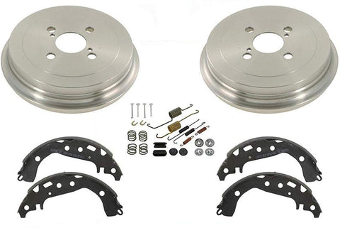 For Toyota Yaris 06-15 New Rear Brake Drums and Brake Shoes W/Springs Hardware