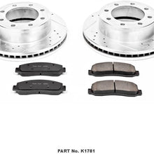 Power Stop K1781 Front Brake Kit with Drilled/Slotted Brake Rotors and Z23 Evolution Ceramic Brake Pads