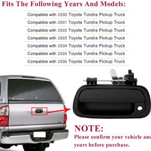 YITAMOTOR Tailgate Handle Liftgate Latch Handle Compatible with Keyhole for 2000-2006 Toyota Tundra, Textured Black, 690900C010, 69090-0C010