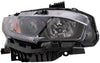 Brock Replacement Set Halogen Headlights with Black Bezel Compatible with 2019 2020 Civic