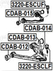 12475480 - Arm Bushing Front Lower Arm - Febest # CDAB-012 - 1 YEAR WARRANTY