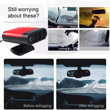 JXHD 12V Car Heater/Windshield Snow Defogger Defroster for Winter Cars,2 Colors Optional,Black-Red