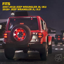 Xprite 14" Spare Tire Brake Light, 3rd LED Rear Wheel Lights Third Tail Lamp for 2007-2018 Jeep Wrangler JK & 2018+ Jeep Wrangler JL/JLU