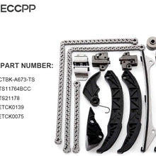 ECCPP Timing Chain Kit fits for 2006-2011 Hyundai Azera Entourage Genesis Santa Fe Veracruz 3.8L 3.3L TS21178