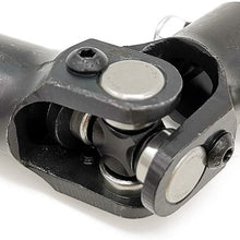 Ensun 3/4“ DD x 3/4” Round Black Single Steering Shaft Universal U Joint, Maximum Working Angle: 35° Degree, Total Length: 96mm (3-3/4")