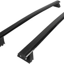 Spec-D Tuning Black Aluminum Roof Top Rack Cross Bar (Max Load 150Lbs) for 2008-2013 Highlander