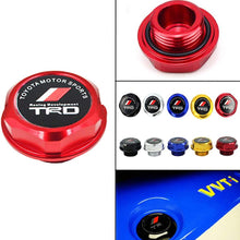TRD Racing Stainless Steel Engine Oil Filler Cap Oil Tank Cover for TOYOT A TRD. (TRD Blue)