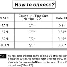 Universal Fuel Line Hose Ends Stainless Steel Braided Oil Gas Fuel Line Hose 20Ft 6AN Black