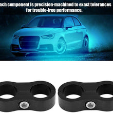 Terisass 2 Pcs AN10 Hose Separator Clamp Hose Fitting Adapter for Fuel Hose Bracket Aluminum Alloy Black Billet Fuel Hose Separator Universal (Black)