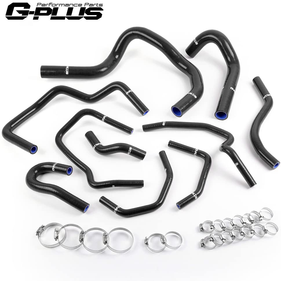 Silicone Coolant Radiator Hose Tubing Kit Clamps For HONDA CRV MK1 1998 1999 2000 2001 Black