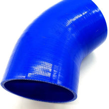Universal 45 Degree 3.0 inch Silicone Hose Tubro Intake Intercooler Pipe Coupler (76mm 3.0", Black)