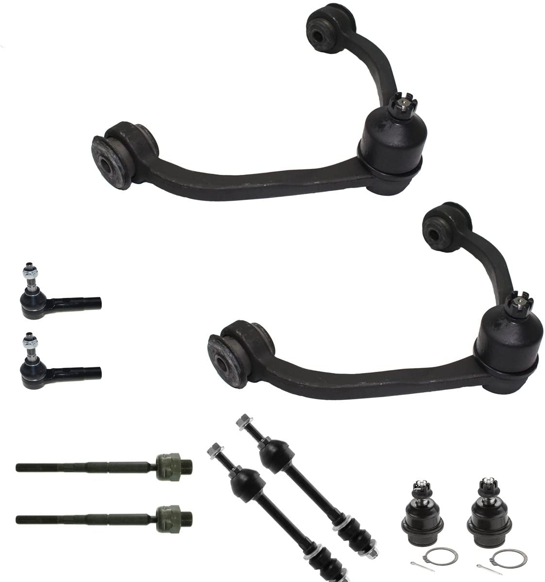 Detroit Axle - New 10 Piece Complete Upper Control Arm Suspension Kit For Dodge Dakota and Mitsubishi Raider