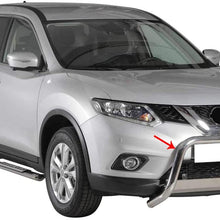 OMAC Auto Accessories Bull Bar | Stainless Steel Front Bumper Protector | Silver Grill Guard Fits for Nissan Rogue 2014-2017