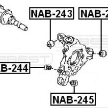FEBEST NAB-243 Rear Arm Bushing Assembly