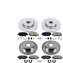 Power Stop K6170 Front & Rear Brake Kit with Drilled/Slotted Brake Rotors and Z23 Evolution Ceramic Brake Pads