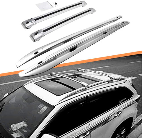 Titopena Roof Rack Cross Bars fit for Toyota Highlander 2014-2019 Side Rails Aluminum Cross Bar Replacement for Rooftop Cargo Carrier Bag Luggage Kayak Canoe Bike Snowboard Skiboard(4PCS)