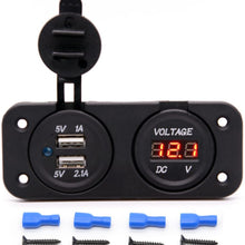 Cllena Car Truck Rocker Toggle LED Switch Shell 3 Pins On-Off Control 12V (Green Light)