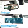 KITBEST Anti Glare Rear View Mirror, 300mm Flat Rearview Mirror Clip on Car Interior Mirror, Wide Angle Panoramic Auto Blue Mirror to Reduce Blind Spot and Antiglare Effectively