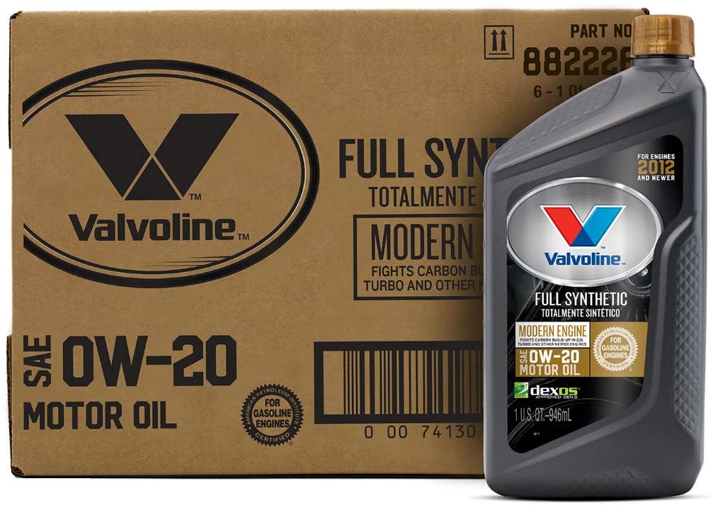 Valvoline Modern Engine SAE 0W-20 Full Synthetic Motor Oil 1 QT, Case of 6