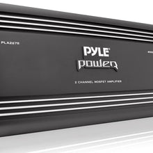 4 Channel Car Stereo Amplifier - 4000W High Power 4-Channel Bridgeable Audio Sound Auto Small Speaker Amp Box w/ MOSFET, Crossover, Bass Boost Control, Silver Plated RCA Input Output - Pyle PLA4478