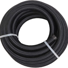 16 Feet 8AN AN8 1/2" Fuel Line Hose Braided Stainless Steel Oil Gas Fuel Hose CPE Synthetic Rubber Line Black