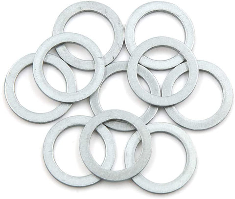 X AUTOHAUX 10pcs Universal Engine Oil Crush Washers Drain Plug Gaskets 16mm ID. 22mm OD. Aluminum Alloy for Car