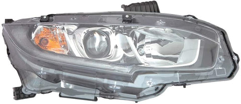 Headlight Assembly - Eagle Eye For/Fit 33100TBAA01 Honda Civic 16-19 Coupe 16-20 Civic Sedan 17-18 Hatchback - Halogen (Right Hand - Passenger)