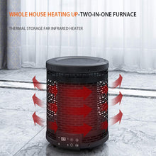 OCYE Household Heater, Indoor Stove Heat Storage Electric Heater, no Light, no Noise, Dumping Power Failure, Used in Bedroom, Living Room, Office, Black
