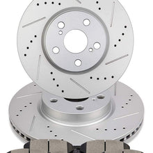 FINDAUTO Front Brake Disc Rotors(2) and Ceramic Pads(4) Fit for 2009-2010 for Pontiac Vibe, 2008-2014 for Scion xD, 2009-2019 for Toyota Corolla, 2009-2013 for Toyota Matrix