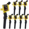 CarBole Ignition Coils Pack:F150|Mustang|Explorer Accessories Compatible with Ford | Lincoln | Mercury 4.6L|5.4L|V8 DG-508 |C1454|C1417|FD503 8Pcs Yellow