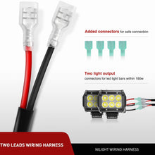 Nilight ZH009 LED Light Bar 2PCS 18W Spot Off Road Lights with 16AWG Wiring Harness Kit-2 Lead, 2 Years Warranty.