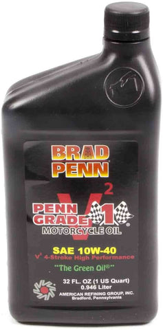 Brad Penn Oil Motorcycle 10W40 Motor Oil 1 qt P/N 009-7156S