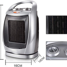 Zyyqt Fan Heaters, Ceramic Auto-Oscillating Heater with 750W/1500W Power Setting Tip-Over and Over-Heat Protection, Portable Electric Heater Carrying Handle