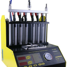 Autool 6/4 Cylinder Car Auto Ultrasonic Injector Cleaning Tester machine 110V Support Motorcycle Fuel Cleaning Tools With 6pcs Motorcycle Adapters