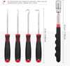9Pcs Long Hook and Pick Set with Magnetic Telescoping Pick Up Tool Kit, Precision Scraper Gasket Scraping Hose Removal Puller Hook and Pick Set Perfect for Automotive and Electronic Tools