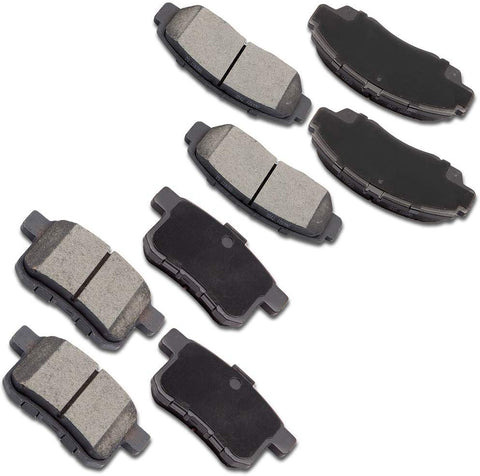 Ceramic Brake Pads Kits,8 Pcs Brake Pads Full Fit LSAILON 2009-2010 Acura TSX 2008 2009 2010 Honda Accord