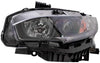 Brock Replacement Driver Halogen Headlight with Black Bezel Compatible with 2019 2020 Civic