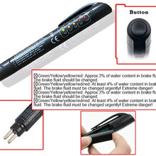 Brake Fluid Tester Pen with 5 LED Indicators Auto Brake Diagnostic Testing Tool for DOT3 DOT4 (BLACK1)